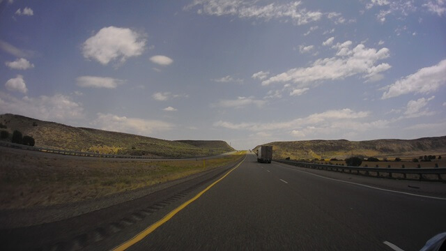 Riding east on I-84 between Twin Falls, ID and Tremonton, UT.