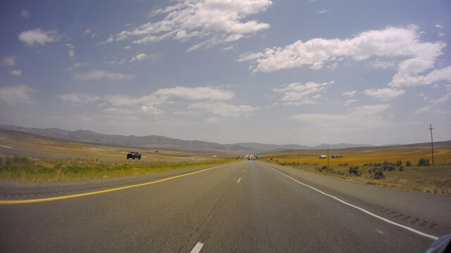 Riding east on I-84 between Twin Falls, ID and Tremonton, UT.