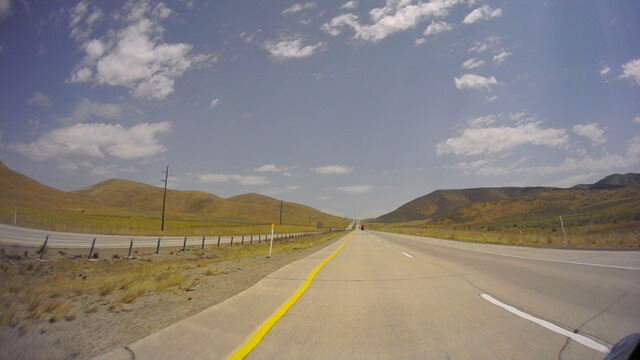 Riding east on I-84 between Twin Falls, ID and Tremonton, UT.