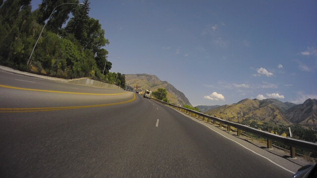 Riding on highway 89 between Logan, UT and Garden City, UT.