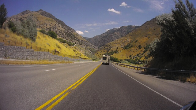 Riding on highway 89 between Logan, UT and Garden City, UT.