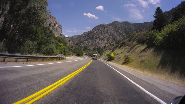 Riding on highway 89 between Logan, UT and Garden City, UT.