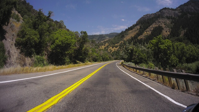 Riding on highway 89 between Logan, UT and Garden City, UT.