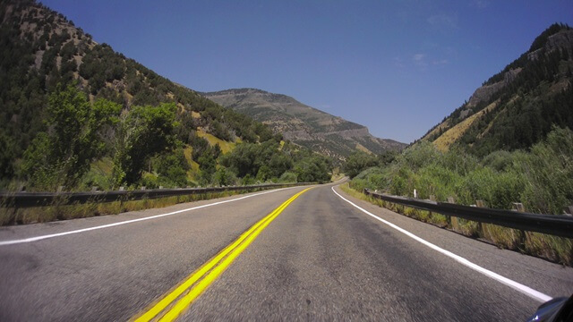 Riding on highway 89 between Logan, UT and Garden City, UT.