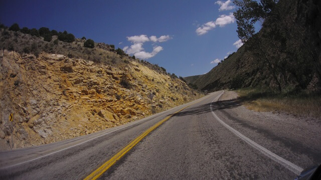 Riding east on highway 30 between Bear Lake, UT and Oakley, WY.