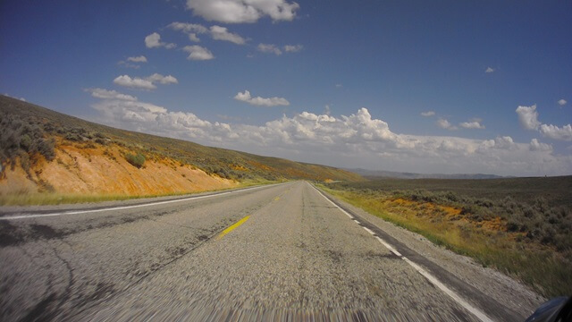 Riding east on highway 30 between Bear Lake, UT and Oakley, WY.