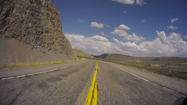 Riding east on highway 30 between Bear Lake, UT and Oakley, WY.