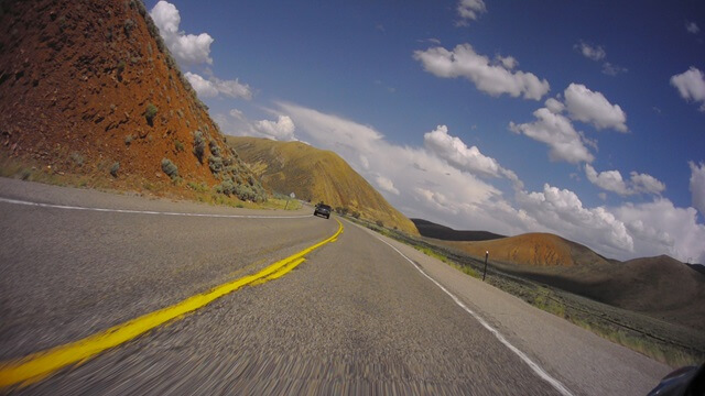 Riding east on highway 30 between Bear Lake, UT and Oakley, WY.