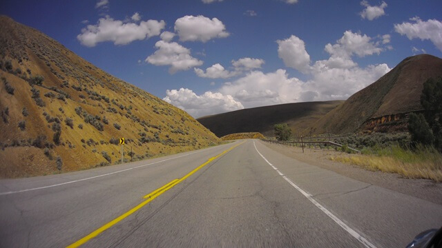 Riding east on highway 30 between Bear Lake, UT and Oakley, WY.