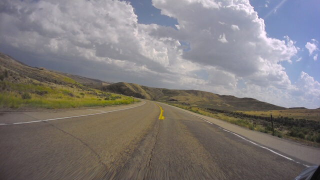 Riding east on highway 30 between Bear Lake, UT and Oakley, WY.