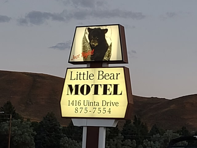 The Little Bear motel in Green River, WY.