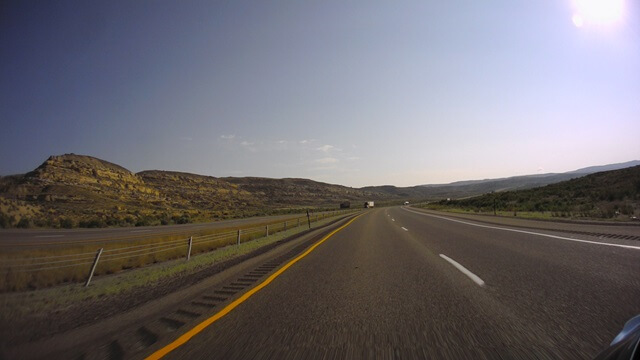 Riding east on I-80 between Green River, WY and Rawlins, WY.