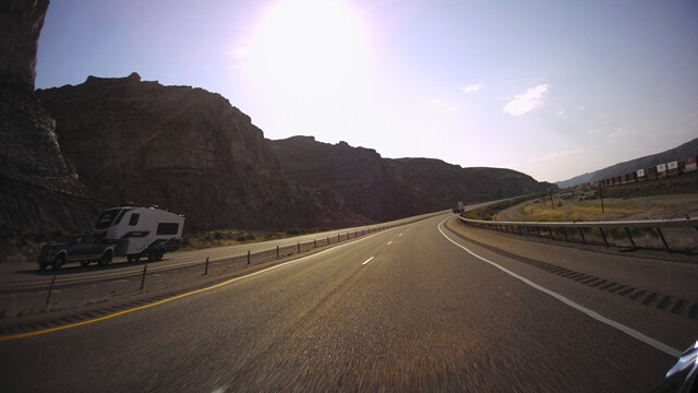 Riding east on I-80 between Green River, WY and Rawlins, WY.