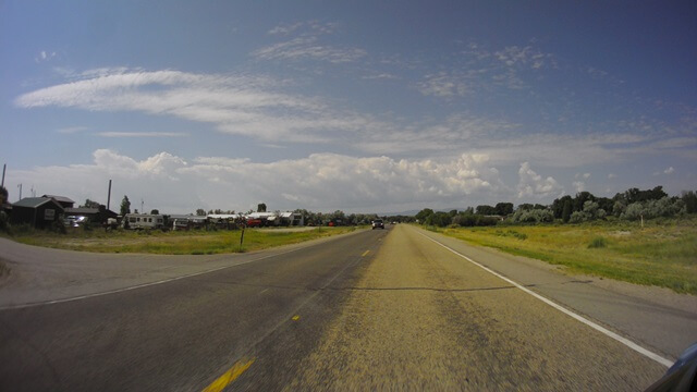 Riding south on highway 130 in southern Wyoming.