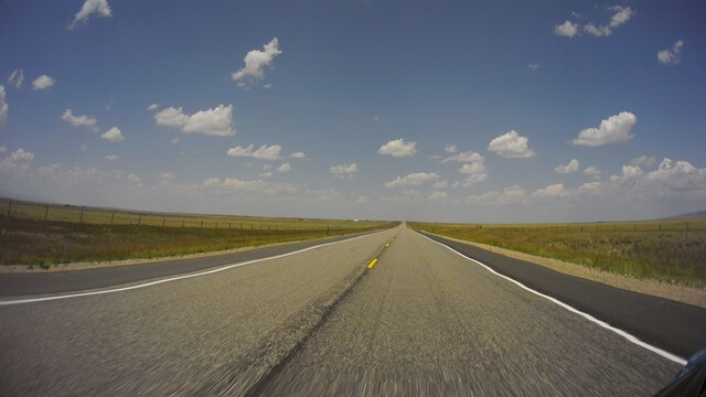 Riding north out of Laramie, WY on highway 30.