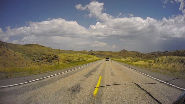 Riding on highway 34 between Bosler, WY and Wheatland, WY.