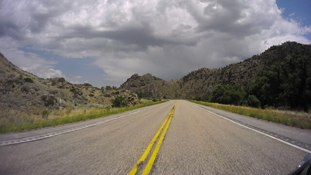 Riding on highway 34 between Bosler, WY and Wheatland, WY.