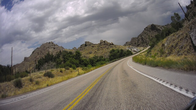 Riding on highway 34 between Bosler, WY and Wheatland, WY.