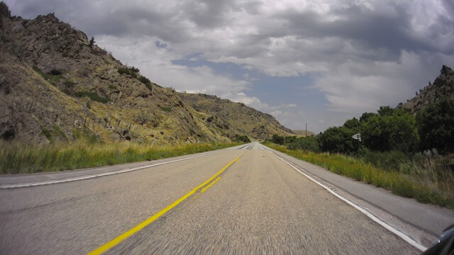 Riding on highway 34 between Bosler, WY and Wheatland, WY.