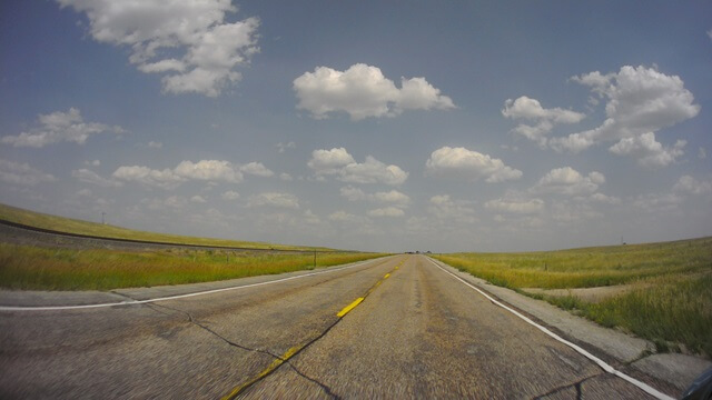 Riding on highway 18 between Orin, WY and Lusk, WY.