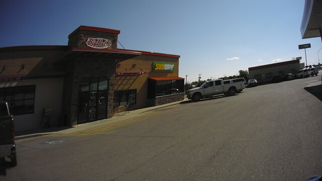 Stopping for gas at Big Bat's in Chadron, NE.