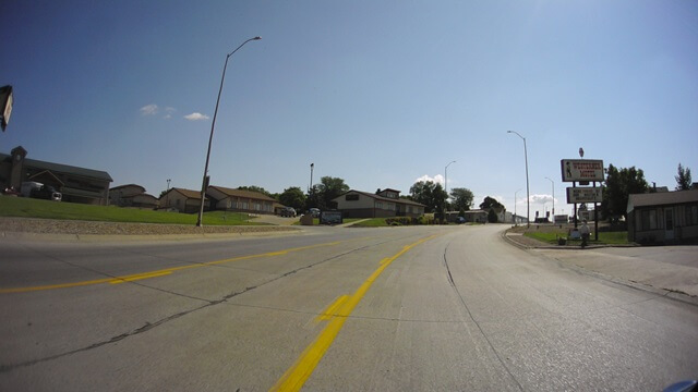 Riding through Chadron, NE.