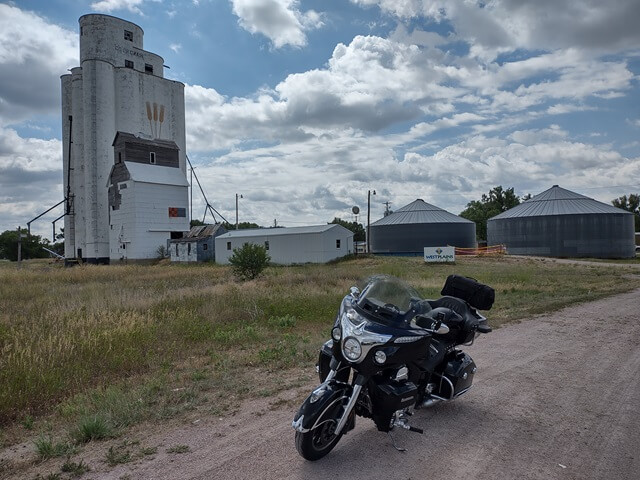 My motorcycle parked in Merriman, NE.