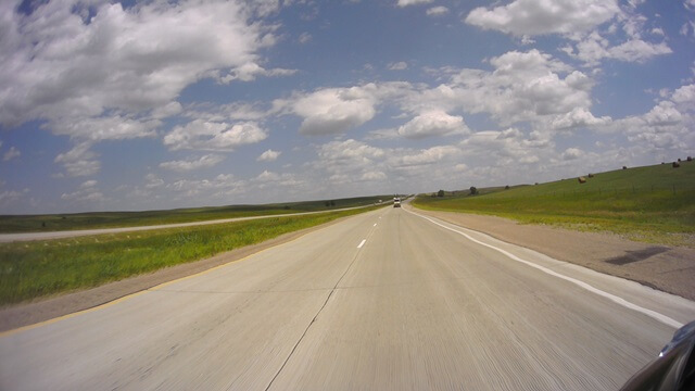 Riding east on I-90 between Kadoka, SD and Oacoma, SD.