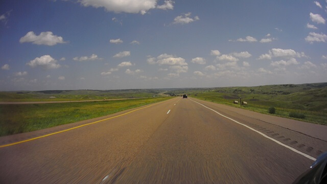 Riding east on I-90 between Kadoka, SD and Oacoma, SD.