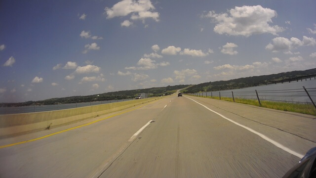 Crossing the Missouri River near Chamberlain, SD.