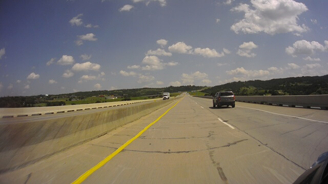 Crossing the Missouri River near Chamberlain, SD.