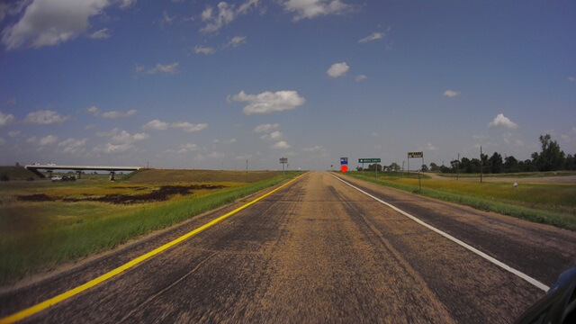 Getting off the interstate in White Lake, SD.