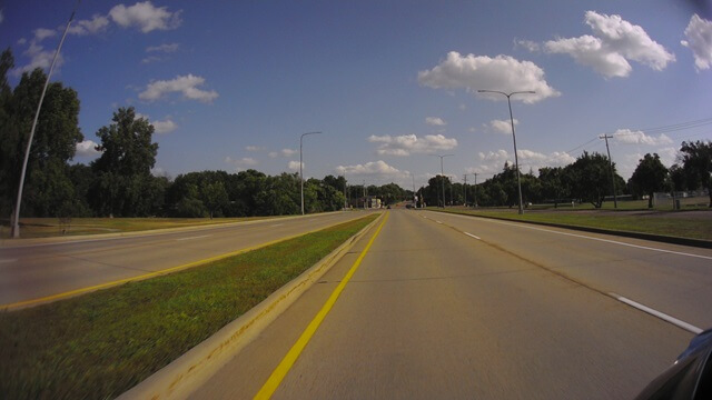 Riding south on West Ave in Sioux Falls, SD.