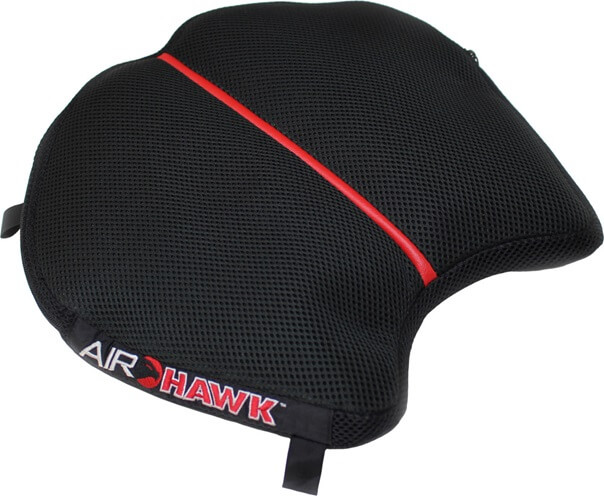 An AirHawk motorcycle seat cushion.