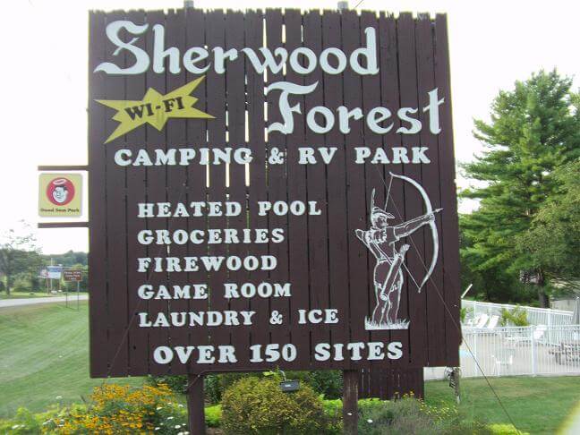 At long last, I arrive at the Sherwood Forest Campground.