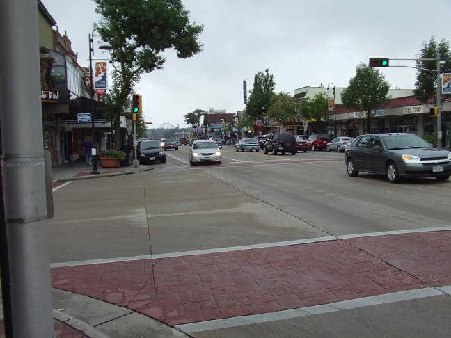 Main street of downtown Wisconsin Dells.