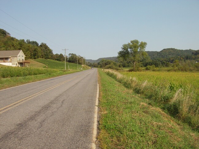Scenery along county road P.