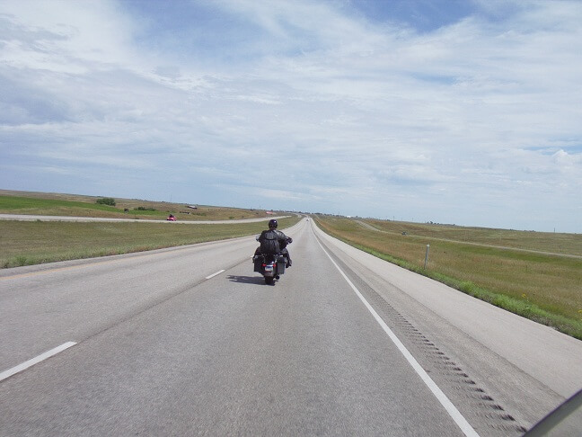 Jon leading us down the interstate.