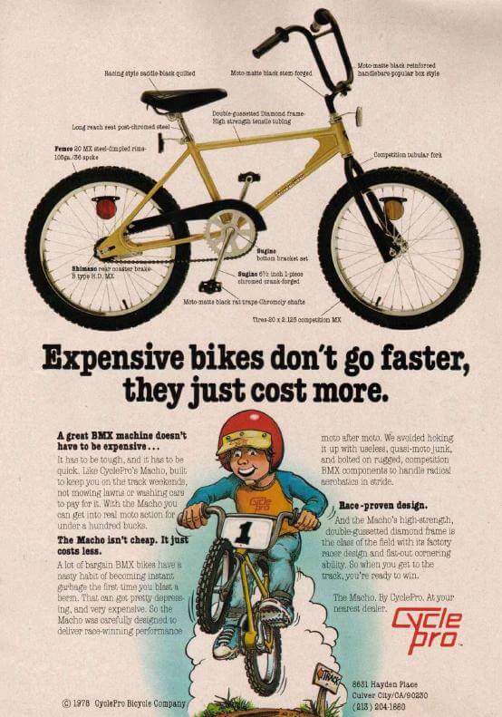 A Cycle Pro Advertisement From BMX Action Magazine