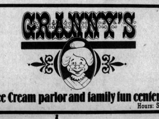 An old advertisement for Granny's Arcade.