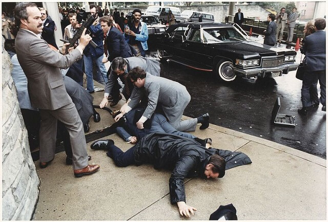 President Reagan moments after was shot.