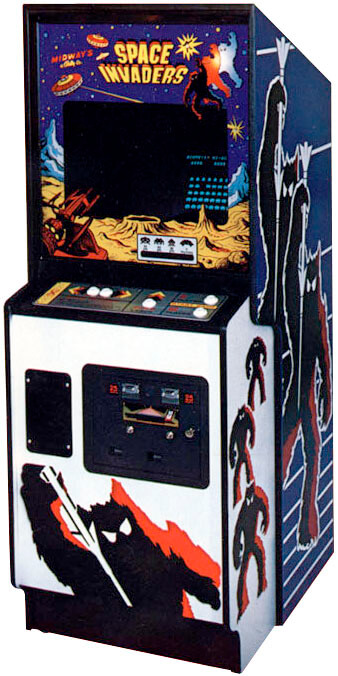 Space Invaders arcade machine.