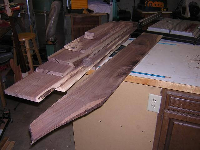 One side of the boards jointed straight.