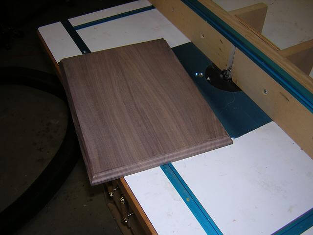 Routing a ogee profile on the edge of the top.