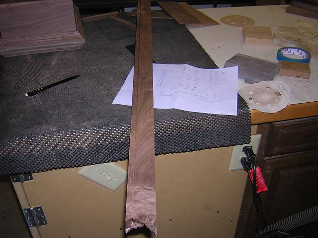 Routing the ogee profile on the top of the base.