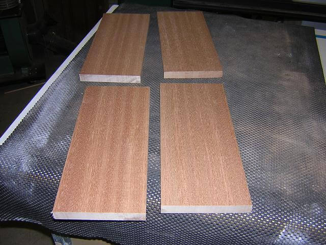The individual pieces of the top layers.