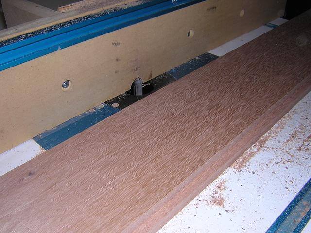 Cutting the rabbet to hold the bottom.