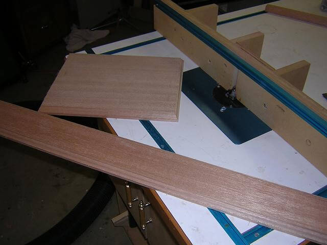 Routing the ogee profiles.