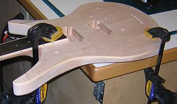 Gluing the neck to the body, another angle.