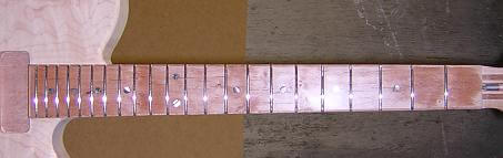 Initial fretwork is done.